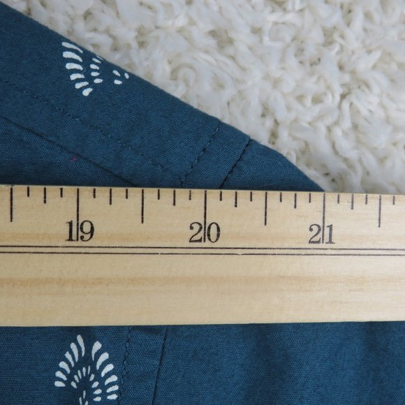 Goodfellow* Men's Short Sleeve Button Down Curved Hem BOHO Slim Shirt~ Size‎ XXL - Picture 8 of 12